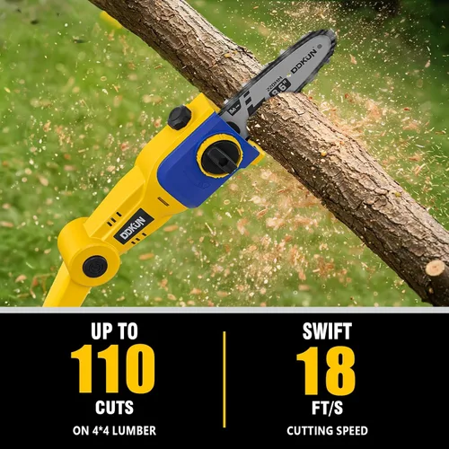 Miniatura 5 de Sierra de poste telescópica inalámbrica de 8.6 pulgadas para batería Dewalt de 20 V (solo herramienta), sierra de poste eléctrica de 14 pies