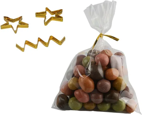 Miniatura 6 de COOLAKE Bolsas transparentes pequeñas de celofán, 200 bolsas transparentes de 4 x 6 pulgadas para galletas con 200 lazos giratorios para envolver