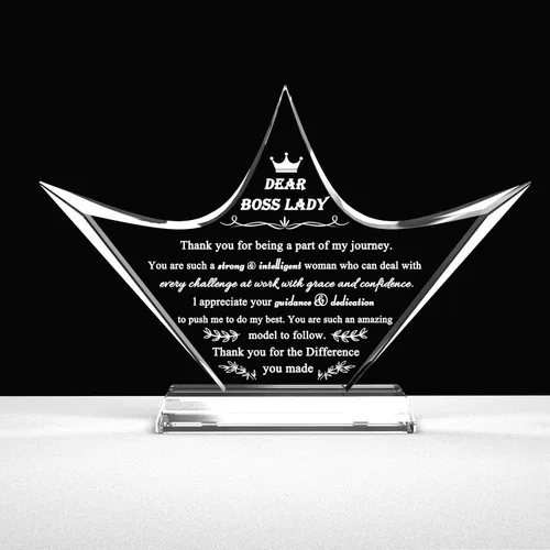 Regalos para Mujer Jefa – Excelentes Regalos del Día Nacional del Jefe para la Mejor Jefa, Decoración de Escritorio, Pisapapeles, Regalo para Jefa