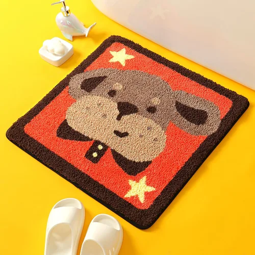 Miniatura 8 de Molesun Lindo tapete de baño de oso, tapete de baño antideslizante y suave, divertido tapete de microfibra de felpa absorbente de agua