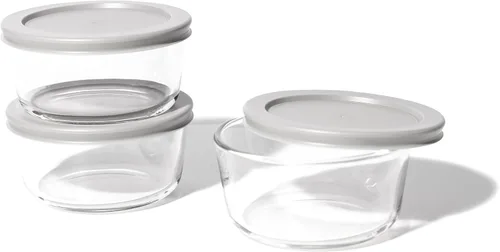 Miniatura 18 de Juego de 8 recipientes de vidrio para almacenamiento de alimentos (4 recipientes + 4 tapas sin BPA), 6.5 tazas, a prueba de fugas, aptos
