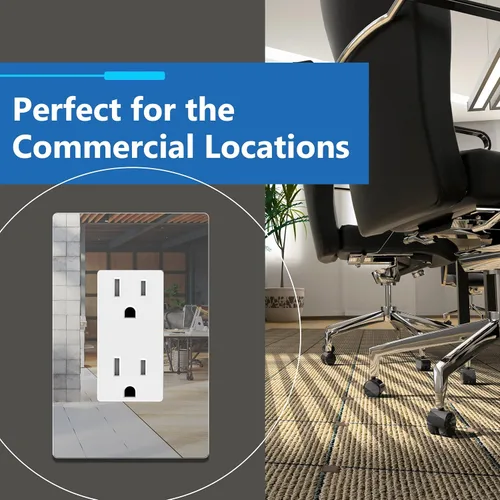 Miniatura 8 de LIDER Placa de pared decorativa sin tornillos para interruptor, resistente a los impactos, plexiglás de acrílico espejado, renovación moderna