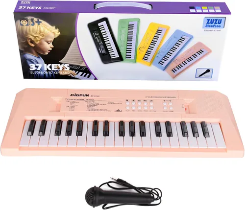 Miniatura 8 de Teclado de piano para niños, teclado de música portátil de 37 teclas, aprendizaje temprano, música electrónica, instrumento de piano para niños