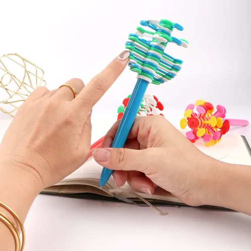 Miniatura 2 de 3 bolígrafos para ansiedad, descompresión, escritura multifunción, bolígrafos multicolor para juguetes de escritorio de oficina, regalos novedosos