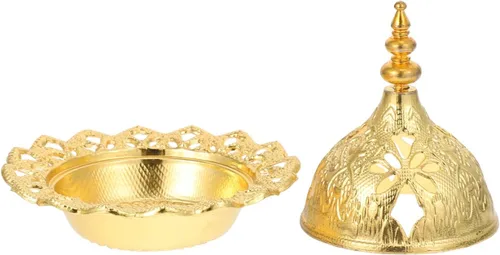 Miniatura 7 de Carbón incienso incienso resina eléctrica insencia bakhoor aceite carbón ardiente mirra kit oro incienso Oud Bowl Caldero lámpara Set Alcanfor Metal