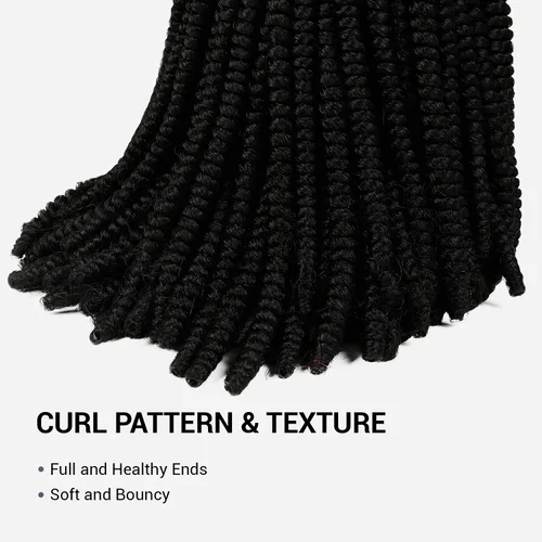 Miniatura 6 de AU-THEN-TIC Nubian Twist - Cabello rizado de 10 pulgadas, rizos de resorte previamente enlazados, 2 paquetes, extensiones de cabello rizado
