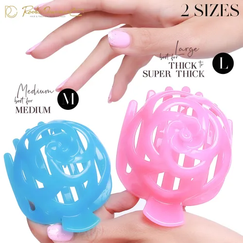 Miniatura 4 de RC ROCHE - 6 piezas para hacer moños para mujer, clip de pinza para el cabello, nido de pájaro, ballerina, soporte redondo francés, cúpula