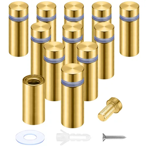 Miniatura 22 de Pelopy 8 Piezas Tornillos Separadores de Letreros Tornillos para Publicidad Acero Inoxidable Soportes Separadores de Pared Clavo de Vidrio Acrílico