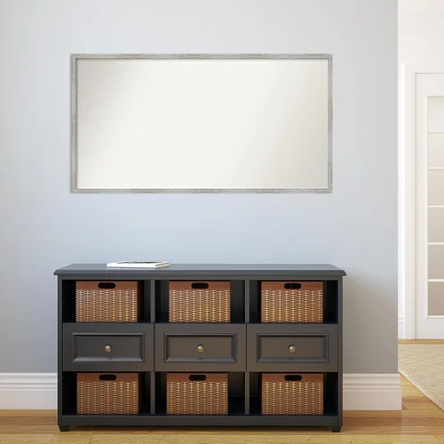 Miniatura 472 de Amanti Art Espejo de baño blanco para sobre el fregadero, 32 x 45 pulgadas, espejo de tocador rectangular blanco esbelto, marco de madera moderno