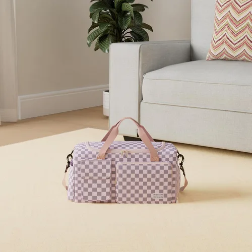 Miniatura 43 de Pequeña bolsa de gimnasio para mujer, bolsa de viaje con compartimento para zapatos