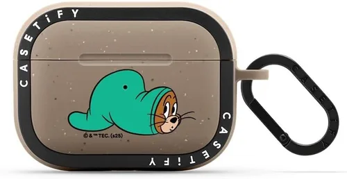 Miniatura 26 de CASETiFY AirPods Pro (1ª/2ª Gen) Estuche Bounce con Anillo [Colaboración Frozen] - Copo de Nieve de Anna - Taupe Mate