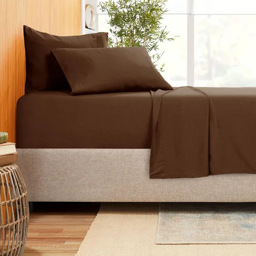Miniatura 15 de Juego de ropa de cama de 800 hilos de 4 piezas, 100% algodón egipcio, sábana bajera de algodón de fibra larga, se adapta a colchones de hasta 12