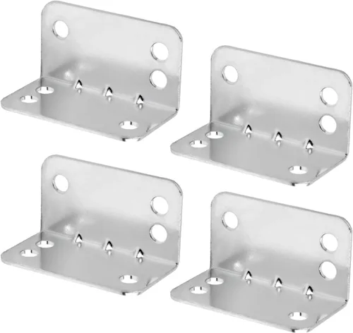 Miniatura 6 de POWERTEC Soportes de mesa Drop Leaf – Juego de 2, soporte de mesa de metal plateado, soporte fuerte y estable, soporta 50 libras cada uno, acero