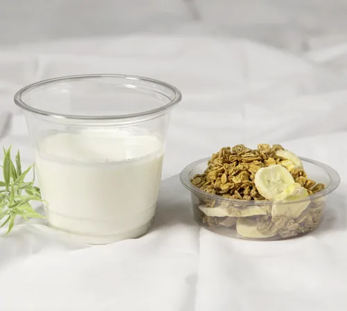 Miniatura 5 de TOFLEN Vasos de plástico transparente para yogur y parfait con tapas, desechables para llevar, tazas de cereales para desayuno, aperitivos, frutas