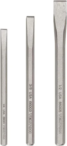 TEKTON Juego de cinceles fríos, 3 piezas (1/4, 3/8, 1/2 pulgadas) | PNC91002 | Fabricado en Estados Unidos