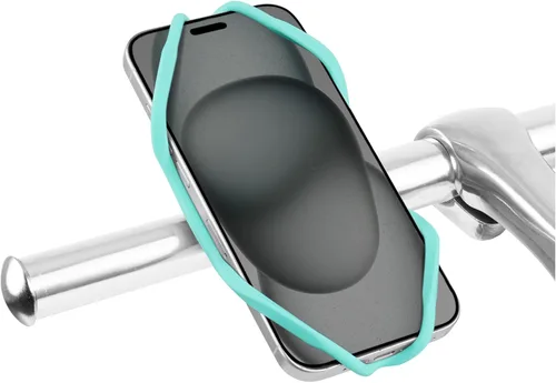 Miniatura 11 de Bone Bike Tie 5, soporte de teléfono celular para manillar, soporte de silicona sin arañazos con diseño antideslizante y absorbente de golpes, Negro