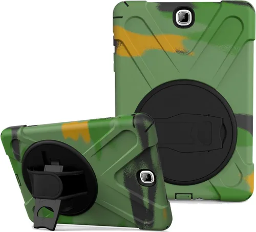 Miniatura 8 de IVY Funda con función atril de 360 grados compatible con Samsung Galaxy Tab A 9.7 2015 (SM-T550) con correa para la muñeca y correa para el hombro