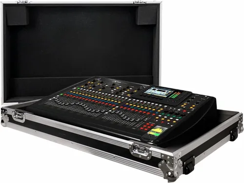 Miniatura 12 de Sound Town Estuche Mezclador ATA de Madera Contrachapada con Protección Interior de Espuma y Ruedas Integradas para Mezclador Digital Midas M32 Negro
