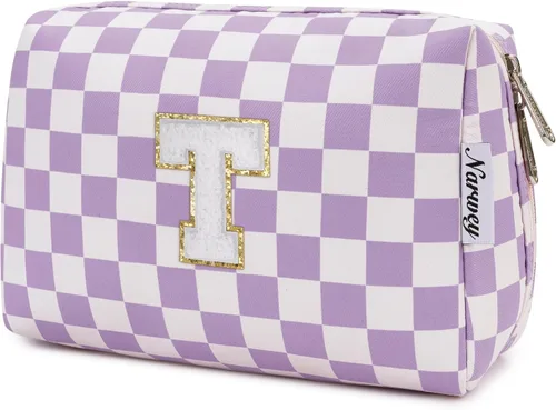 Miniatura 127 de Narwey Bolsa de maquillaje con inicial, regalos de graduación para adolescentes, niñas, niños y adolescentes, cosas de moda de 6 a 18 años, bolsa