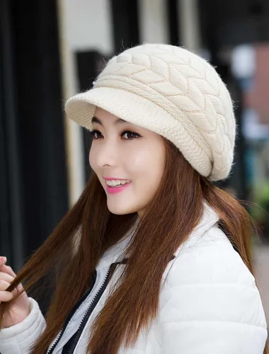 Miniatura 8 de Hindawi gorro de lana caliente de invierno para mujer gorra esquí de lana con visera