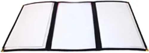 Miniatura 3 de Winco cubierta para menú, sencillo, 9.8 in x 12.4 in, negro