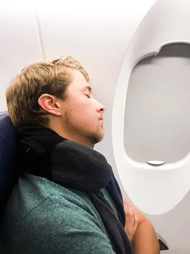 Miniatura 4 de Flight Fillow Almohada de cuello rellenable para viajes, almohada de avión para vuelos largos, almohada de viaje plegable para soporte de cuello