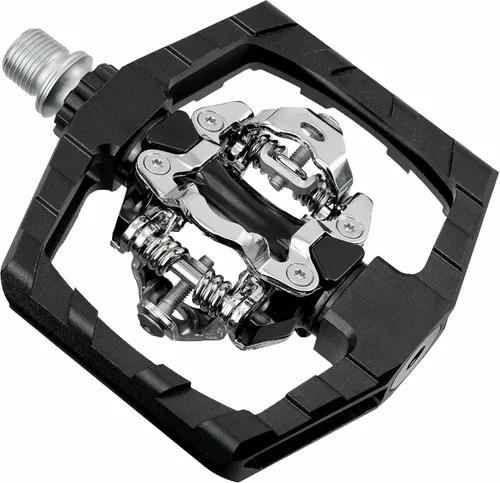 VENZO Click'R - Pedales sellados para bicicleta de montaña Shimano SPD con tacos – Pedales sin clip de doble plataforma para bicicleta de montaña –