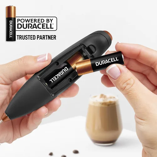 Miniatura 323 de Zulay Milk Boss Espumador de leche potente manual, hace espuma para latte, batidor para mezclar bebidas, café, miniespumador para capuchino, frappé
