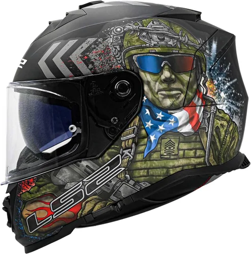 Miniatura 11 de LS2 Helmets Assault - Casco integral para motocicleta con protector solar