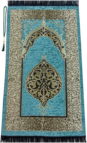 Miniatura 10 de ihvan online Alfombra de oración musulmana Tasbih con 99 cuentas, chenilla suave, ligera y plegable, tapete de oración portátil de viaje, regalo