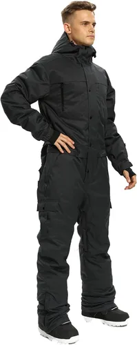 Miniatura 3 de SNBOCON Traje de esquí de una pieza para hombre, monos coloridos, trajes de nieve para snowboard, invierno, al aire libre, impermeable