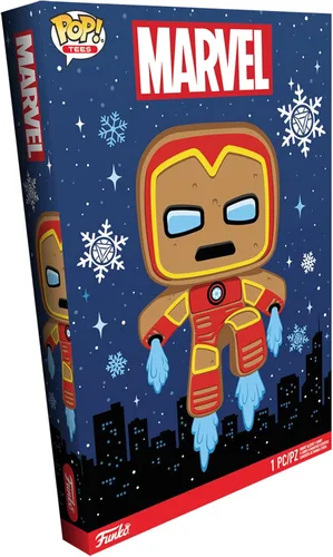 Miniatura 2 de Funko Pop! Boxed Tee: Marvel Holiday - Iron Man de pan de jengibre - 2XL