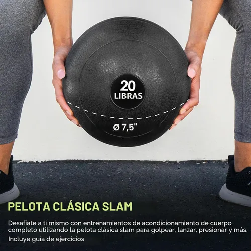 Miniatura 3 de ProsourceFit Slam Medicine Balls 5, 10, 15, 20, 25, 30, 50lbs Smooth and Tread Textured Grip Dead Weight Balls for Strength and Conditioning