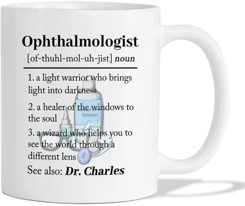 Miniatura 16 de Taza de café personalizada para oftalmólogo con texto en inglés "Thank You For Being An Awesome Oftalmologist", taza de café personalizada
