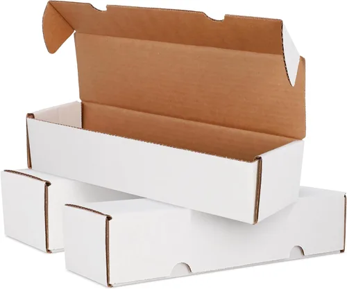 BCW Caja de almacenamiento de tarjetas de juegos de una sola fila, paquete de 3, caja de soporte de 1000 unidades, soporte de cartón de papel