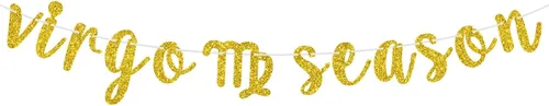 Cartel de la temporada de Virgo, letrero de feliz cumpleaños de Virgo, gran energía Virgo, 12 suministros de decoración de fiesta de cumpleaños con