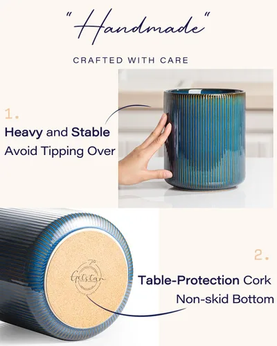 Miniatura 3 de getstar Soporte grande para utensilios de cocina para encimera de cocina (7.2 pulgadas de alto x 6.2 pulgadas), soporte de utensilios de cocina