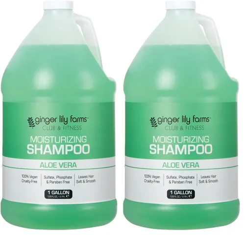 Miniatura 15 de Ginger Lily Farms Club & Fitness Champú hidratante para todo tipo de cabello, 100% vegano y libre de crueldad, aroma a aloe vera, repuesto de 1