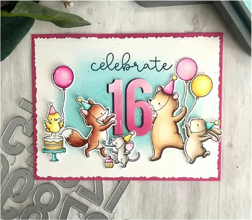 Miniatura 5 de Troqueles para álbumes de recortes, troqueles de metal de globo de feliz cumpleaños para hacer tarjetas, plantilla de perforación para manualidades