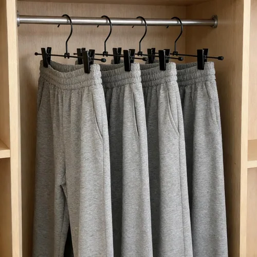 Miniatura 5 de Paquete de 30 perchas de alambre de metal negro y gris para pantalones, faldas y pantalones con clips, 13.8 pulgadas, resistentes y duraderas