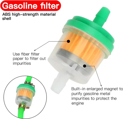 Miniatura 4 de GREHUA Línea de combustible para Dirt Bike con filtro compatible con GY6 50 cc 90 cc 110 cc 150 cc 139QMB 157QMJ Taotao SSR Trailmaster 150 XRS Go