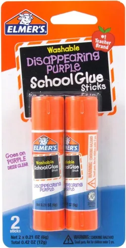 Miniatura 3 de Elmer's Bundle - Pegamento escolar líquido lavable, blanco, se seca transparente, 4 onzas líquidas Plus Disappearing Purple Elmer's School Glue