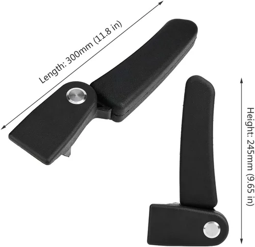 Miniatura 3 de Reposabrazos del pasajero de la motocicleta, 2 unids motocicleta pasajero trasero plegable superior caja caja de asiento trasero kit de reposabrazos
