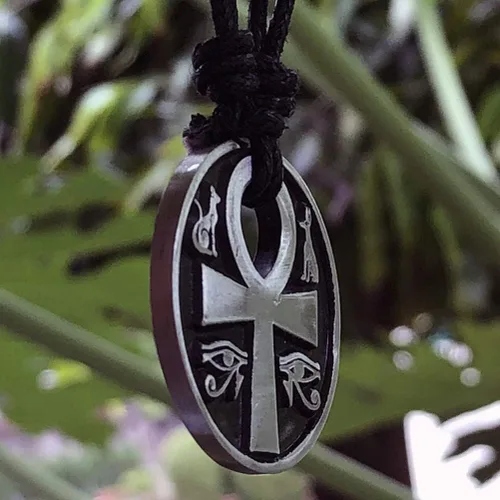 Miniatura 7 de Joyería pagana Ankh Cruz de la vida Anubis Bastet Bast Eye of Ra Horus Amuleto de protección egipcia para hombres y mujeres, collar con dije