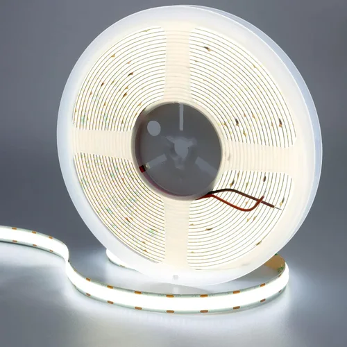 Miniatura 11 de GOMING Tira de luz LED COB de doble fila de 32.8 pies (32.8 ft) CC 24 V, blanco cálido, 3000 K, IP65, impermeable, 6000 LED, CRI 93+ 20000 lm