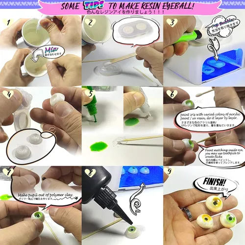 Miniatura 4 de FUNSHOWCASE Moldes de silicona para cúpula de globo ocular, 6