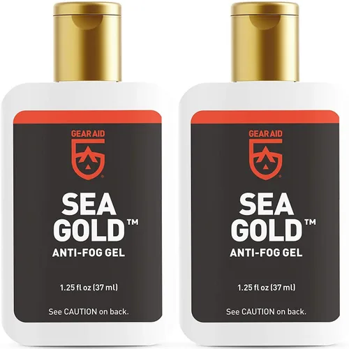 Gear Aid Revestimiento de gel antivaho Sea Gold para máscaras de buceo, 1.25 onzas, paquete de 2