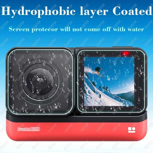 Miniatura 6 de ULBTER Protector de pantalla para Insta360 ONE RS/ONE R, 2 juegos de protectores de pantalla para LCD + lente gran angular 4K, cubierta de vidrio