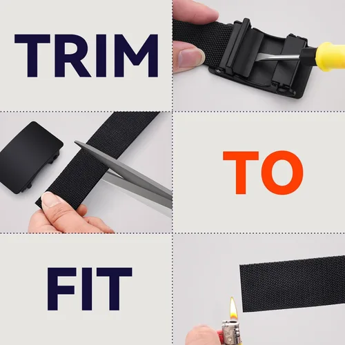 Miniatura 6 de Cinturón de trinquete de nailon para hombres, cinturón táctico EDC CCW, elástico ajustable