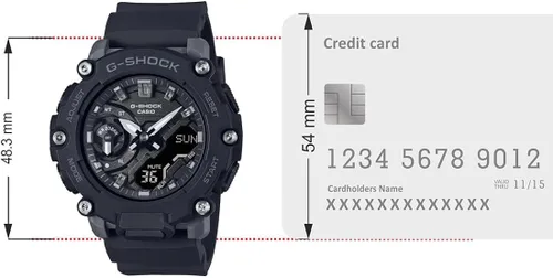 Miniatura 7 de Casio G-Shock, GMA-S2200-1ADR, Reloj analógico-digital para mujer, negro, correa, Negro -, Correa
